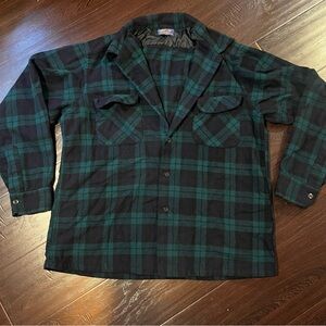 Pendleton Men's Vintage 1962 Wool Plaid Long Sleeve Classic Western Heritage